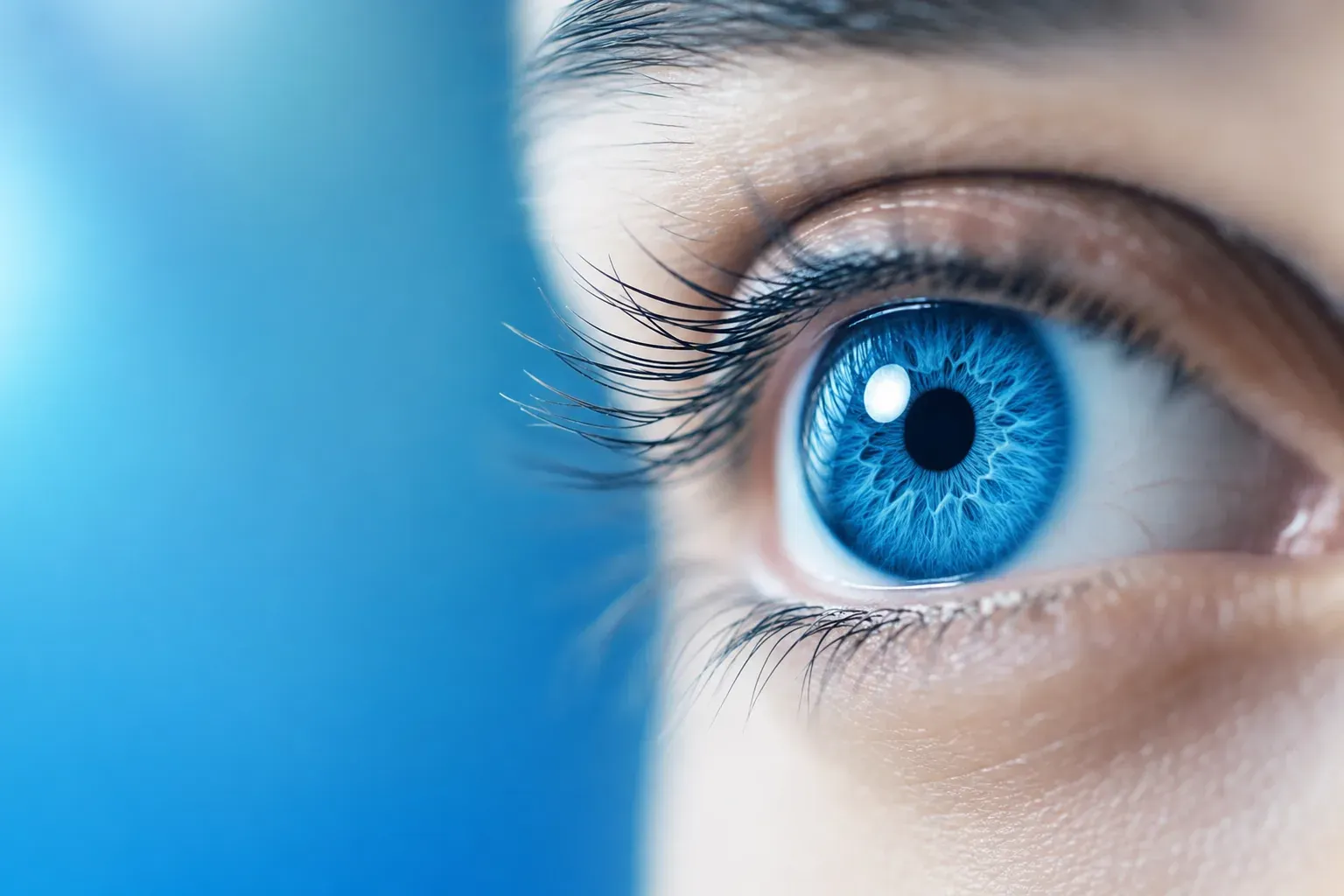 Concepto de salud visual y bienestar de los ojos que apoya Vizinex contra la vista cansada